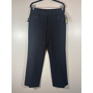 Nygard Collection Petites Black Dress Pants Trousers 8P Stretch 350P1124 New